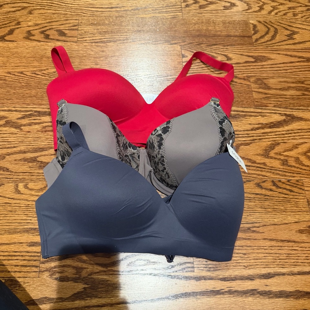 Soma Women's Bra Set - Red, Gray, and Black